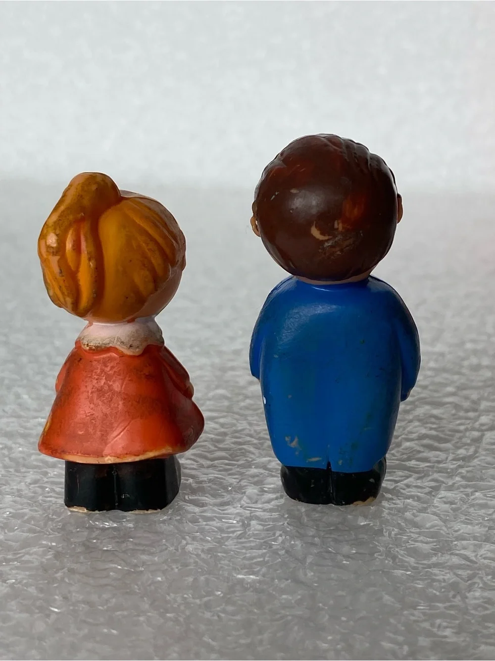 Set of 2 Vintage Samsonite Plastic Toy Figures Little People Made in Hong Kong